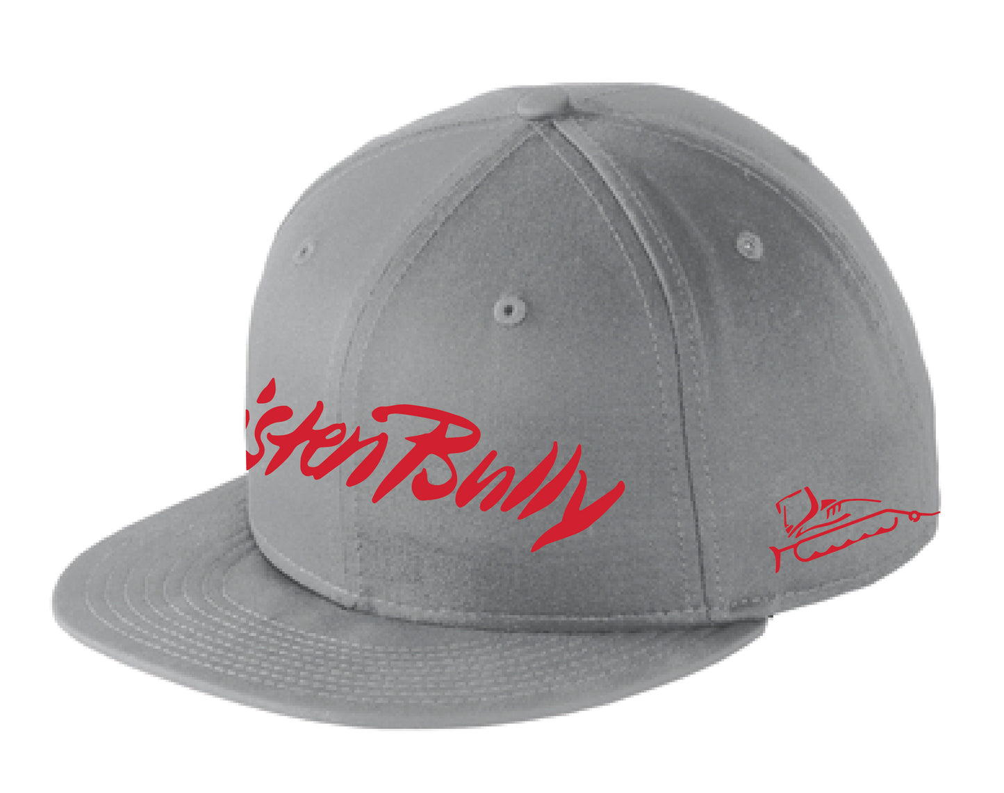 Gray Flat Brim Hat
