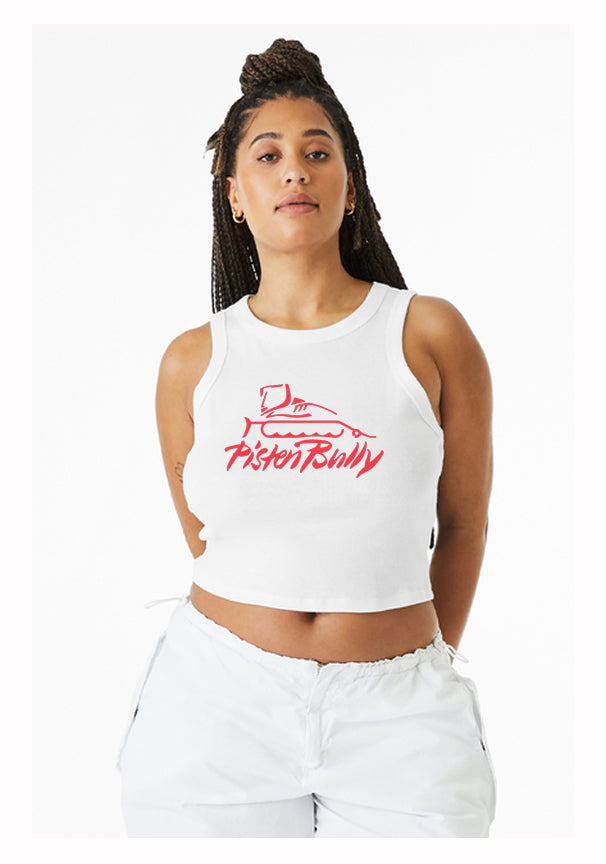 Women's Ribbed Racerback Cropped Tank